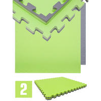 BODENSCHUTZMATTE 90x90x2 cm, Grün, 2er Set - Grün, Kunststoff (90/90/2cm) - eyepower
