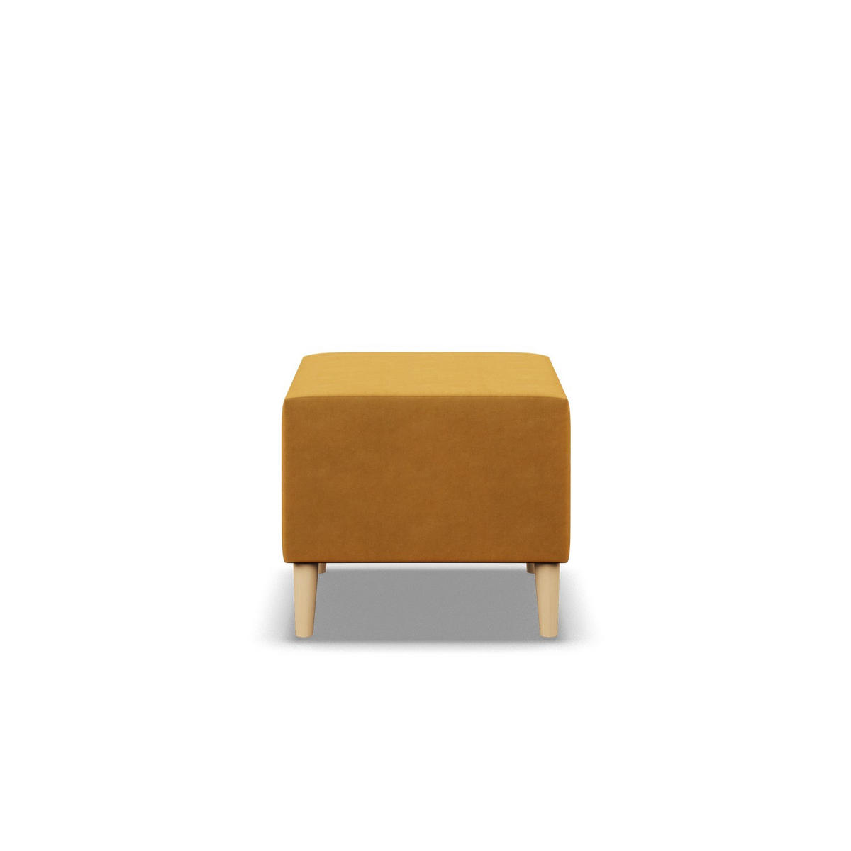 SITZPOUF 50 X 50 BLANK, Gelb - Gelb, Textil (51/40/51cm)