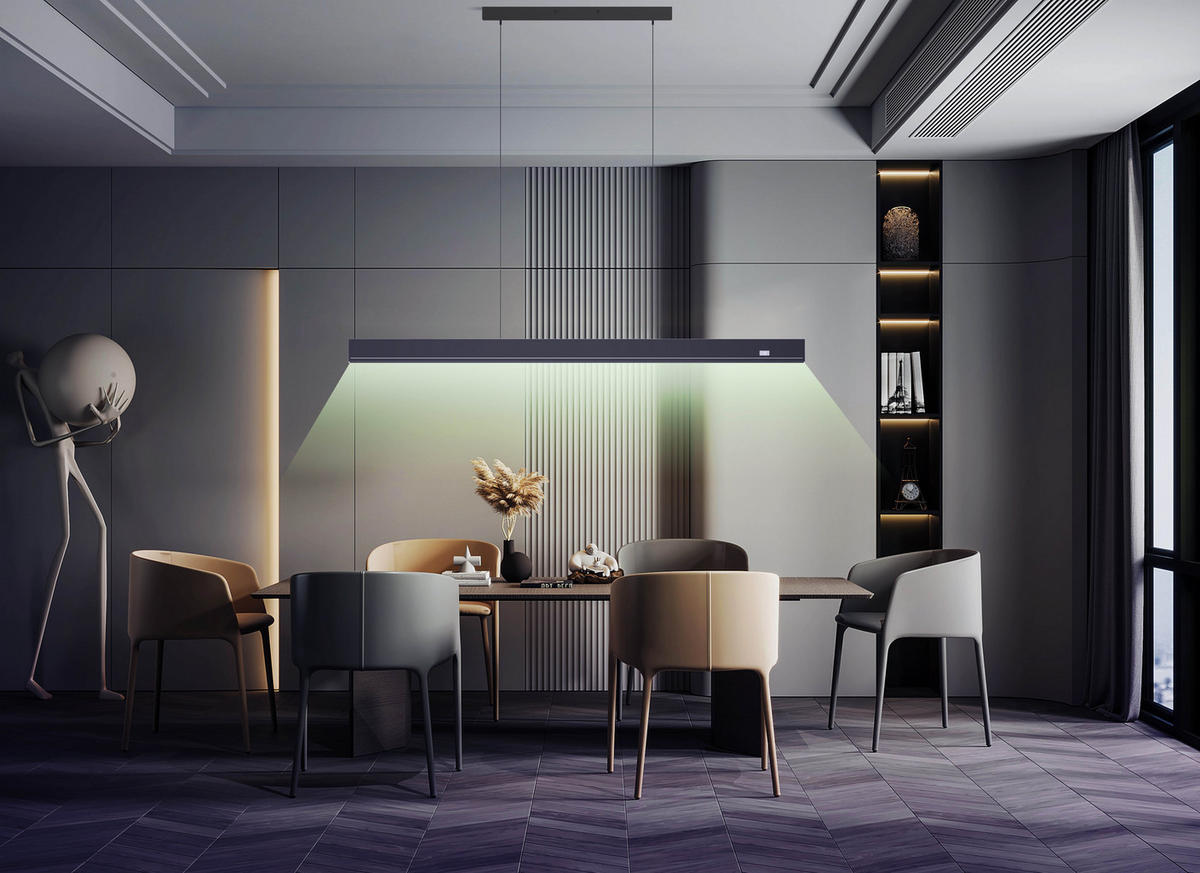 LED-PENDELLEUCHTE - mit Gestensteuerung, dimmbar und Farbtemperaturwechsel für elegantes Ambiente, 2er-Set - Weiß, Kunststoff (3.5/120/6cm) - Northpoint