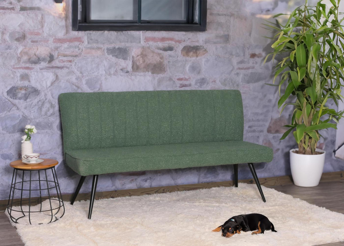 SITZBANK Grün - Grün, Textil (160/90/60cm) - MCW