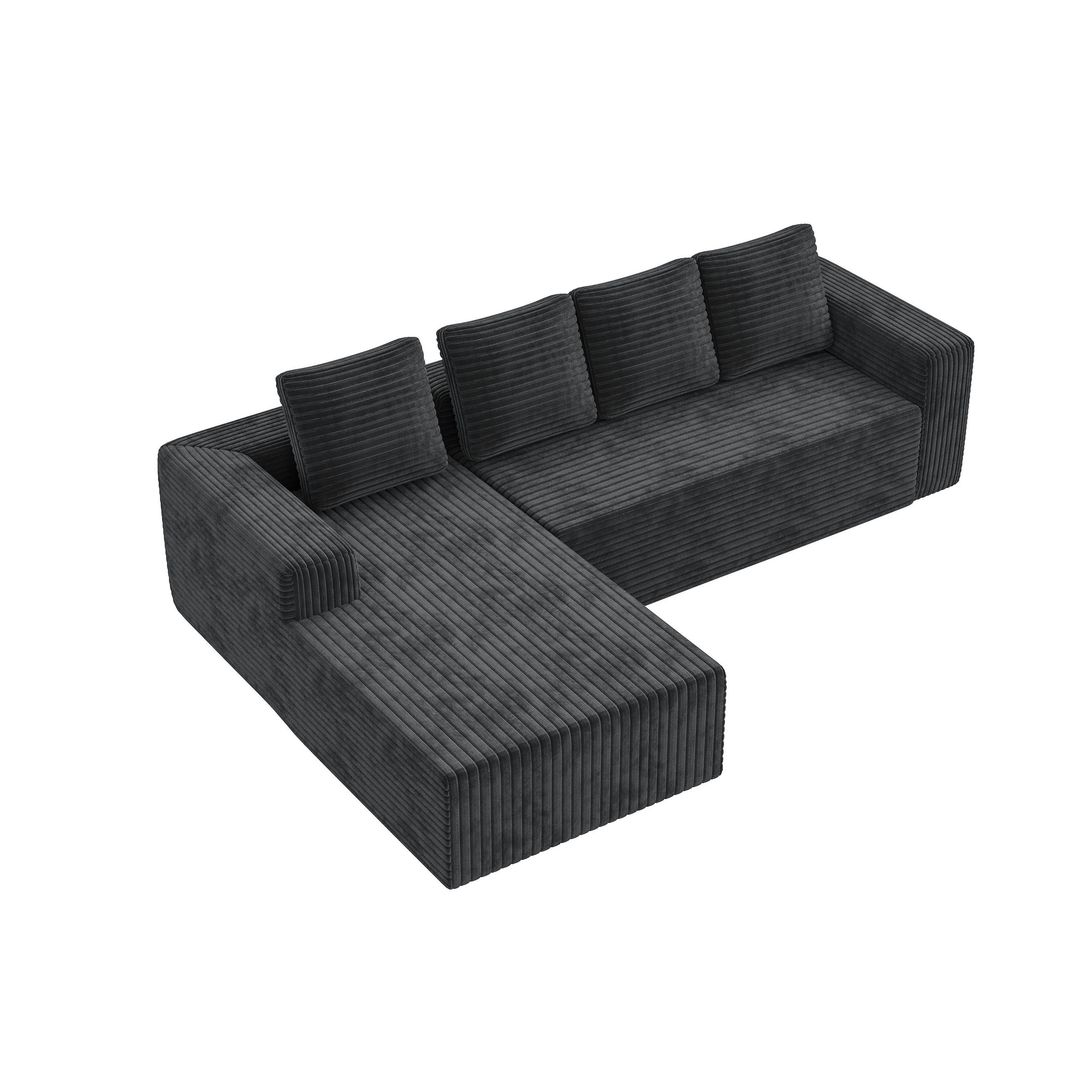 Meubliv Sofa Grau 261x168 cm