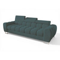 SOFA 3-sitzer Bastien In Stoff Terra - Grün, Holzwerkstoff/Textil (265/95/97cm) - Fun Möbel
