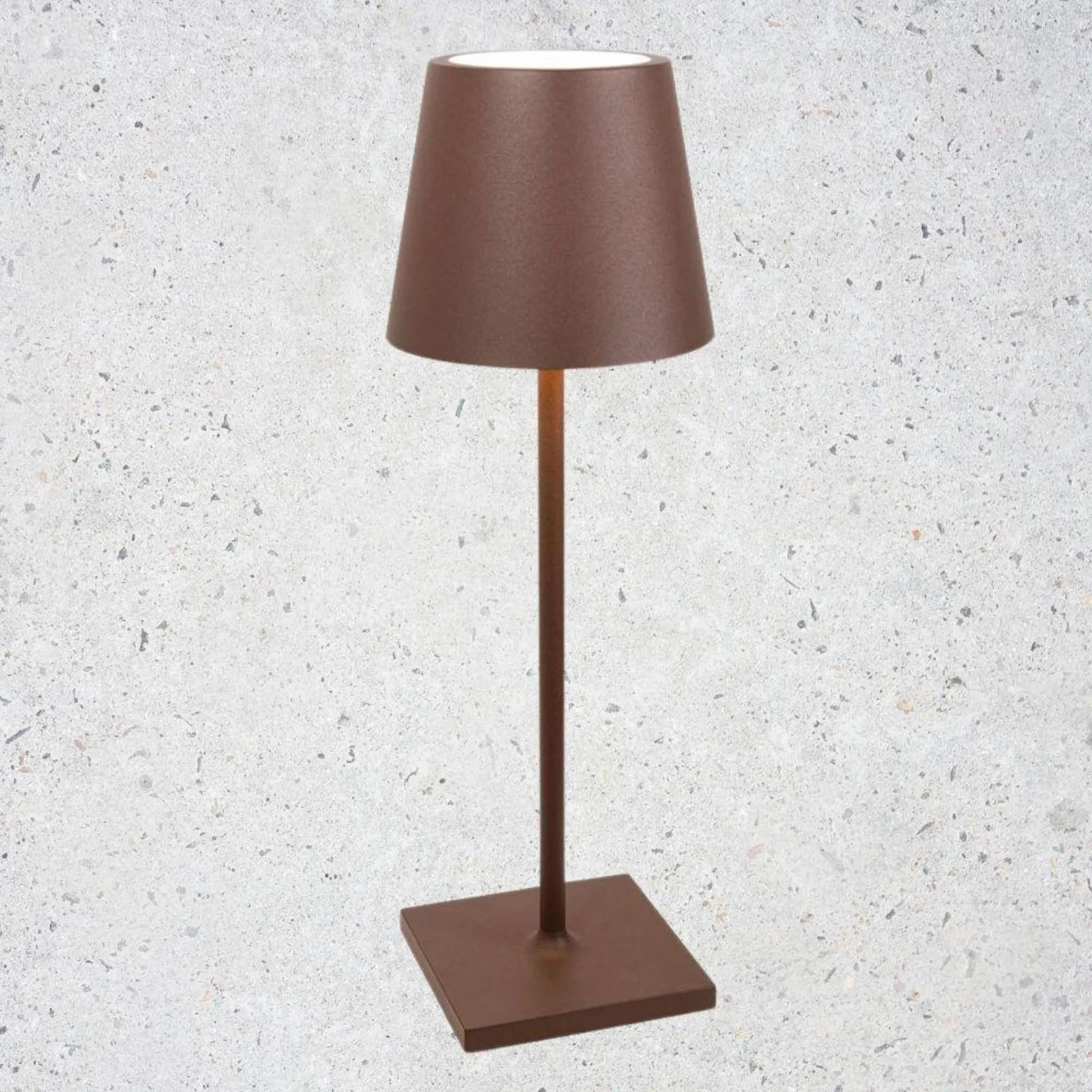 AKKULEUCHTE Poldina L desk Rostfarbig - Rostfarben, Metall (8.25/8.25/49.7cm) - click-licht