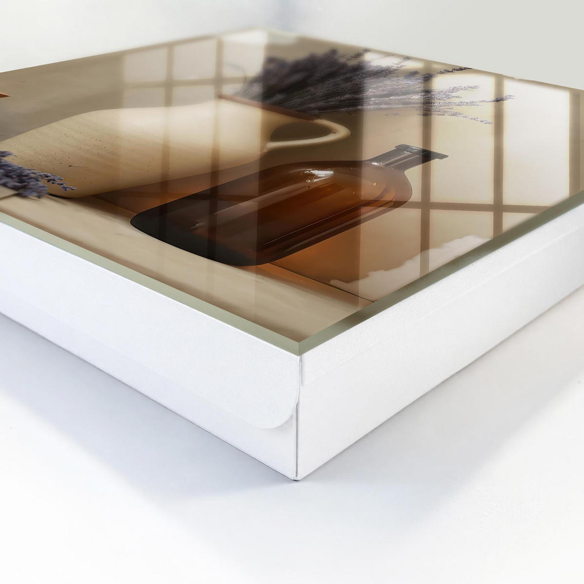 SCHLÜSSELBOX Weiß 30x30 cm – Türöffnung nach rechts - Lavendelvase - Beige, Metall (30/30/5cm) - TULUP