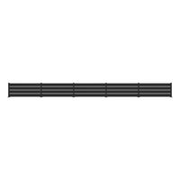 HALBOFFENER Zaun Velino 10m x H.80cm schwarzer Stahl - Schwarz, Metall (1000/84cm) - Casanoov