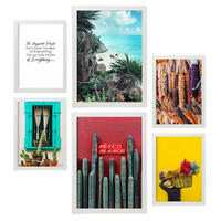 POSTER Set Mit 6 Leben In Voller Farbe A3 & A4 Weißer Rahmen - Weiß, Papier (29/3cm) - Nacnic