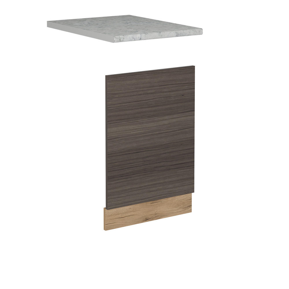 FRONTBLENDE R-Line Edelgrau 45 cm , AP Marmor - Honigeiche/Grau, Holzwerkstoff (45/57.2/1.6cm) - Vicco