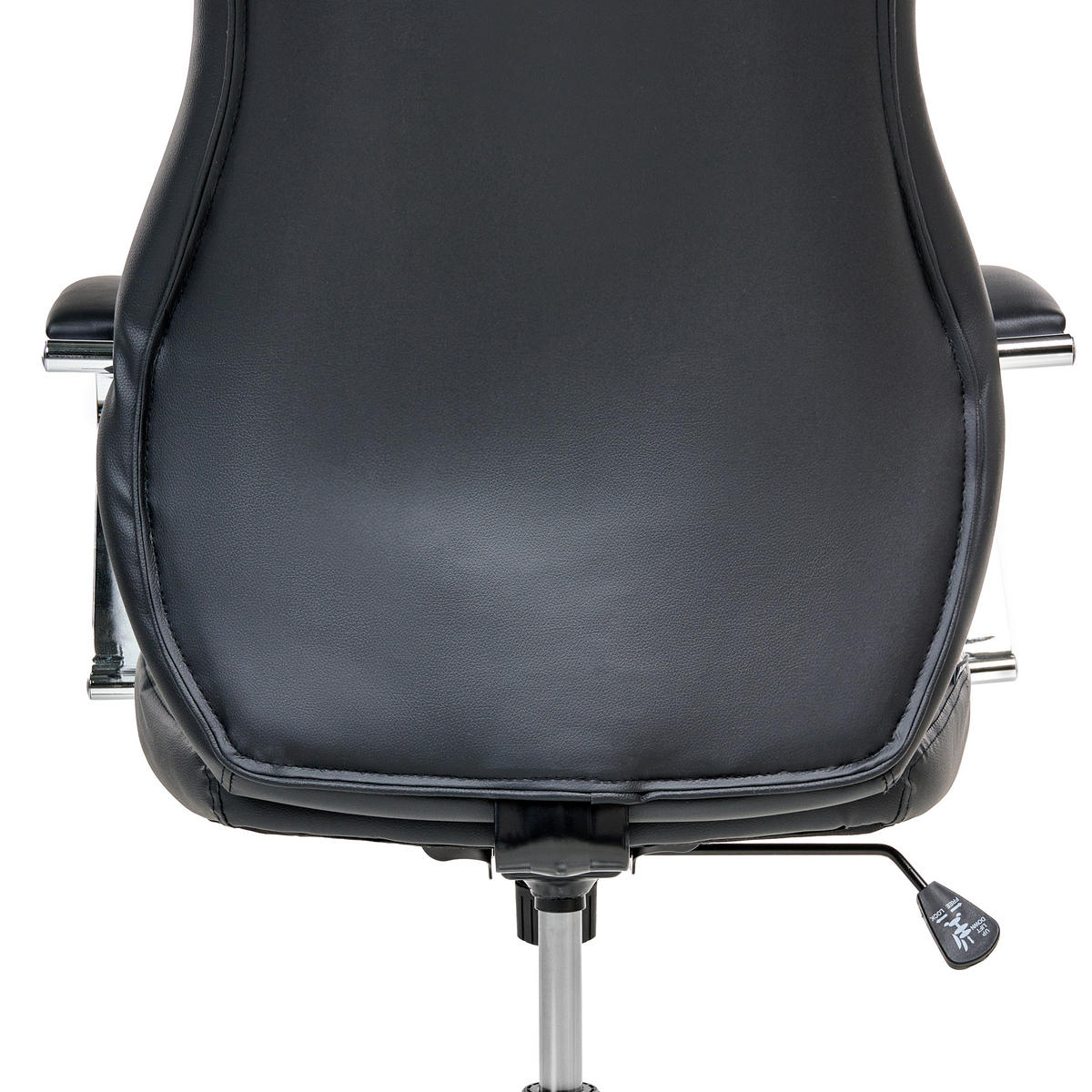 CHEFSESSEL Schwarz Adept - Silberfarben/Schwarz, Kunststoff (70/115/70cm) - Beliani