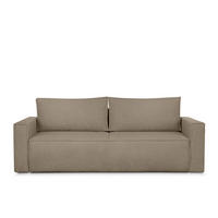 3-SITZER-SOFA NAPI II mit Schlaffunktion, dunkelbeige - Beige/Braun, Textil (228/89/101cm) - KONSIMO®