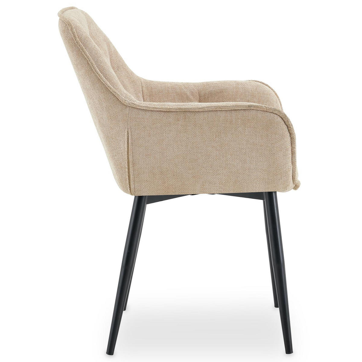 ESSZIMMERSTÜHLE ARDEN 2er-Set beige - Beige, Textil (47/81/60cm) - IDIMEX