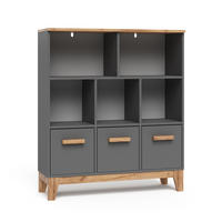 KINDERREGAL Malia Grau/Artisan 98.4 x 113.4 cm - Grau, Holzwerkstoff (98.4/113.4/32.6cm) - VitaliSpa