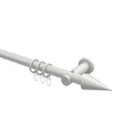 GARDINENSTANGEN-SET Platon Savio 180 cm, 1-läufig, 20 mm Ø Weiß - Weiß, Metall (180cm) - INTERDECO