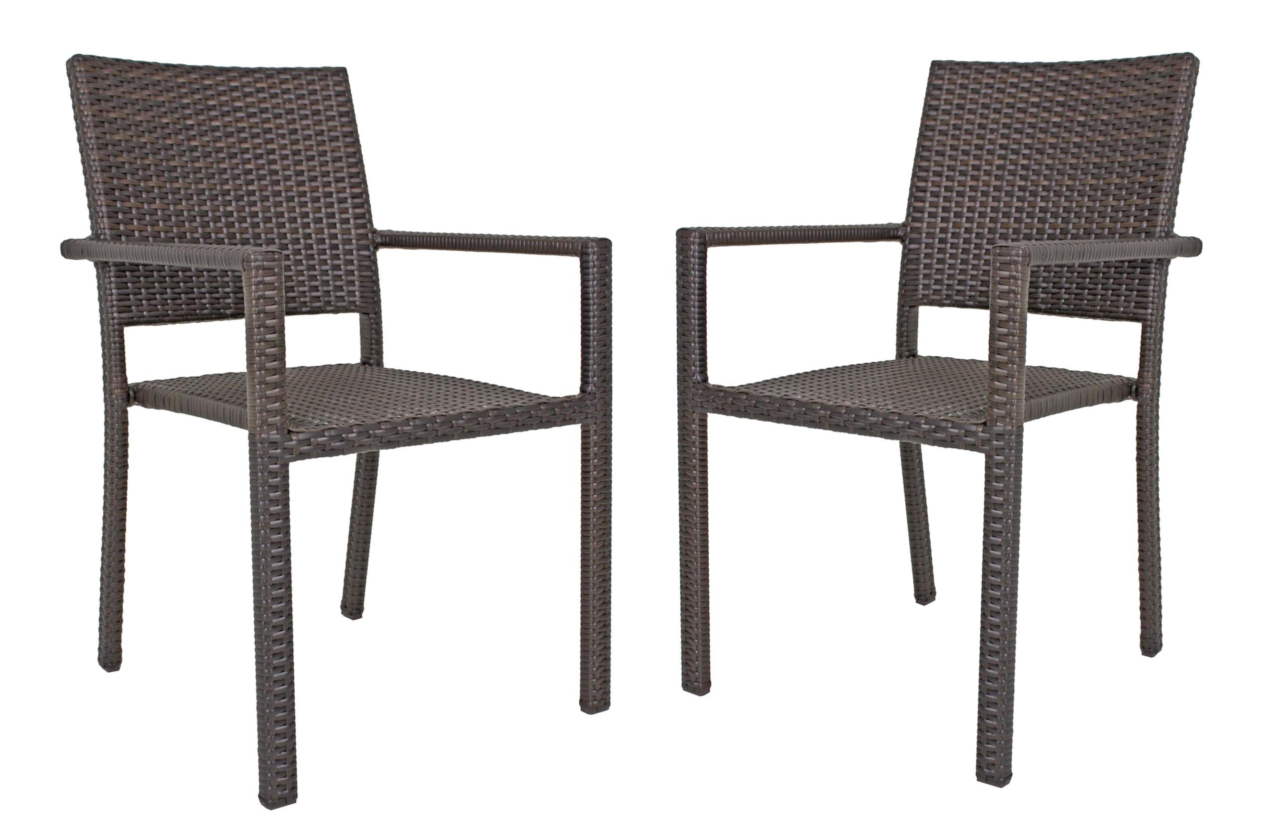 GARTENSTUHL Leif 2er Set Stapelstuhl - Braun, Kunststoff (57/88/55cm) - DELUKE