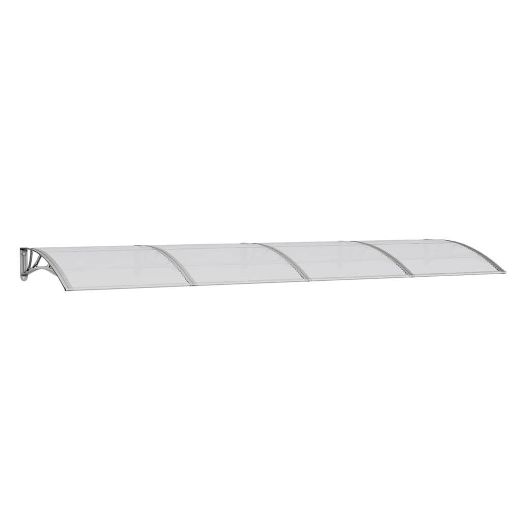 TÜRVORDACH Grau 350x100 cm Polycarbonat - Grau, Textil (350/25/97cm) - furnicato