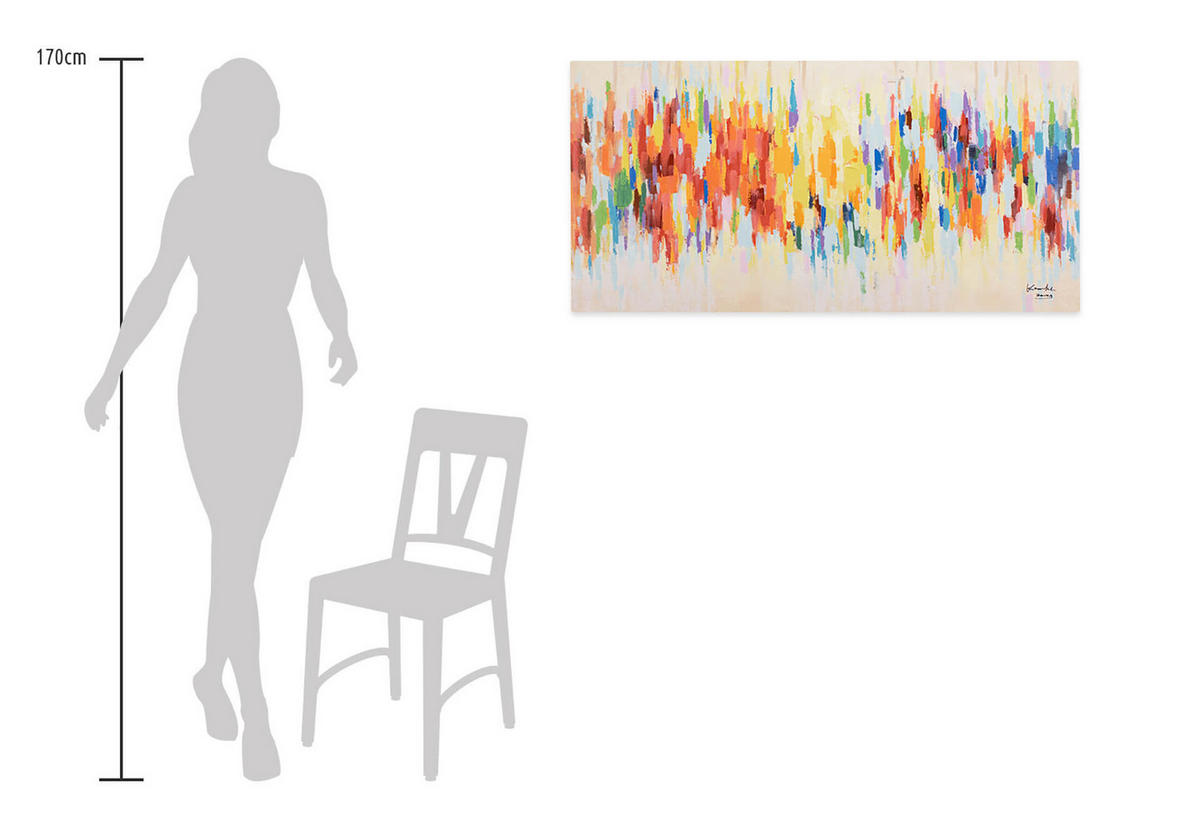 ÖLGEMÄLDE 120/60 cm - Multicolor, Holz/Textil (120/60cm) - KUNSTLOFT