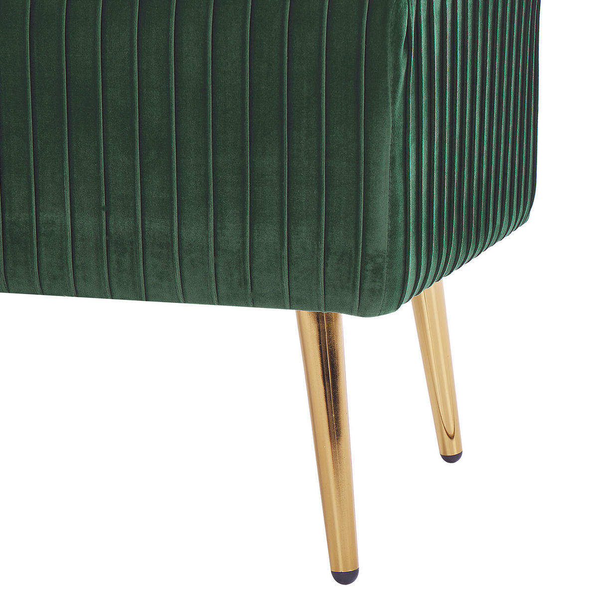BANK Grün Paterson - Goldfarben/Grün, Textil (118/42/40cm) - Beliani