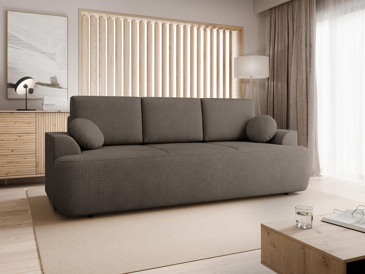 SCHLAFSOFA Velo - Schwarz/Braun, Holz/Kunststoff (248/94/110cm) - MIRJAN24