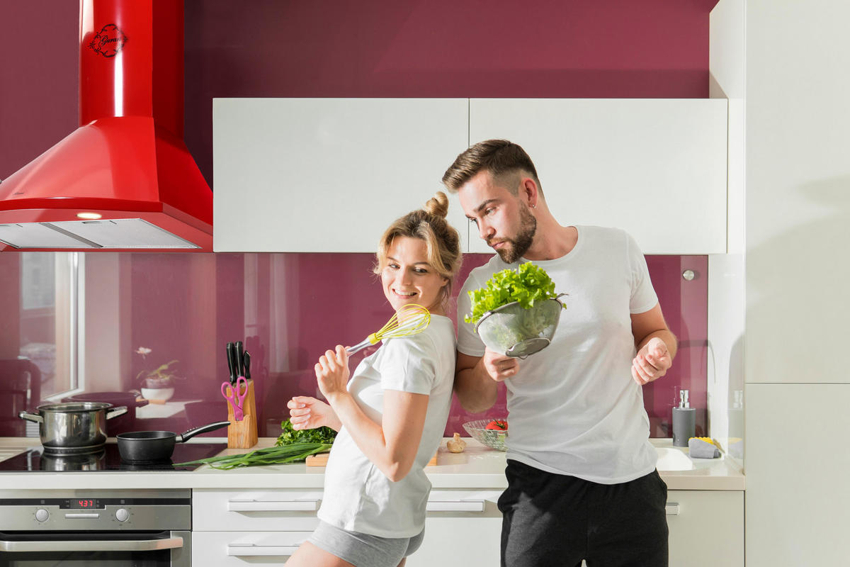 DUNSTABZUGSHAUBE GCH C 046 RD 6 N 60 cm Rot - Rot, Metall (60/117/50cm) - Gurari