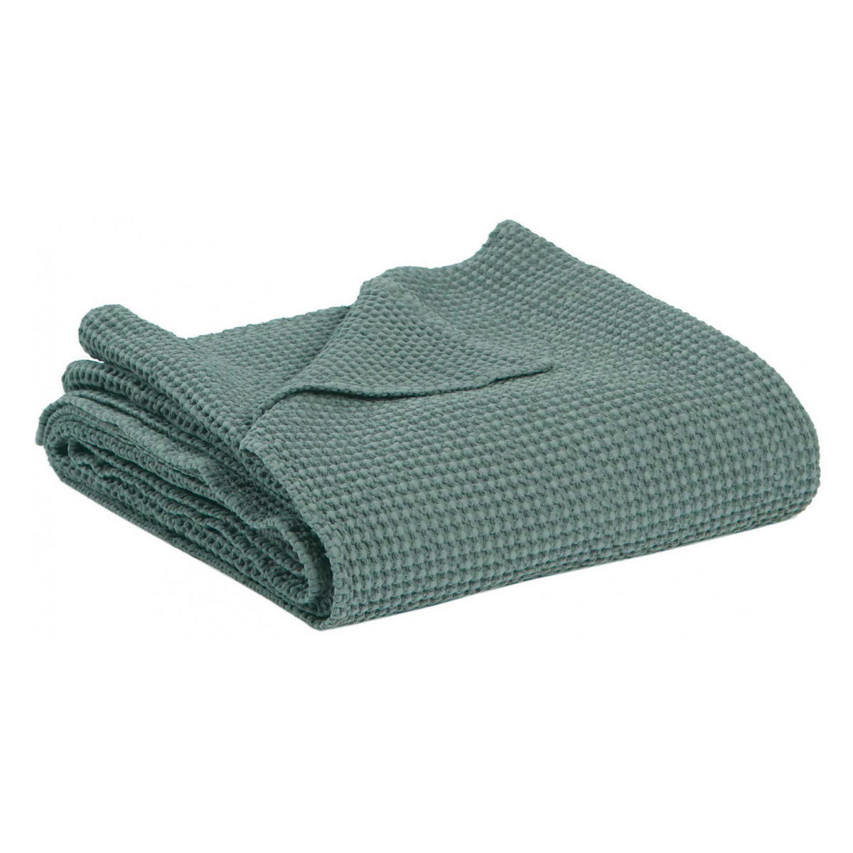 BETTÜBERWURF Maia graugrün 260 x 260 cm - Grün, Textil (260/260cm) - Vivaraise
