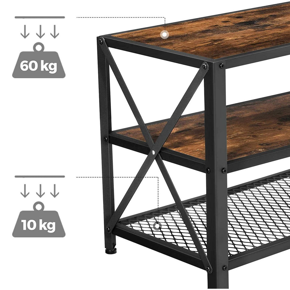 TV-SCHRANK BAMAKO - Braun, Holzwerkstoff (39/52/178cm) - Hansiro