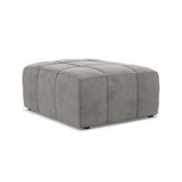 POUF Samt Stoff Grau - Schwarz/Grau, Holzwerkstoff/Kunststoff (75/41/90cm) - Makamii