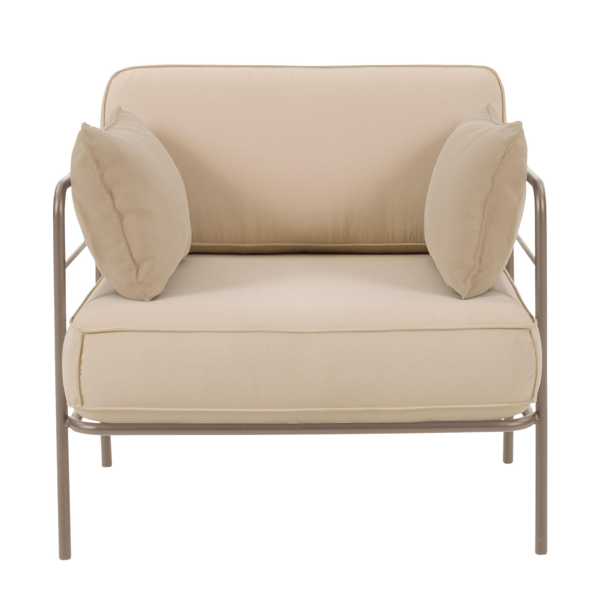 GARTENSTUHL Preggel Beige mit wasserabweisendem Stoff - Beige, Textil (80/80/79cm) - Selsey