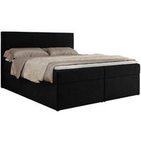 BOXBETT JAGUAR 160/200 - Schwarz Struktur - H3 - Schwarz, Holz/Textil (160/200cm) - MKS