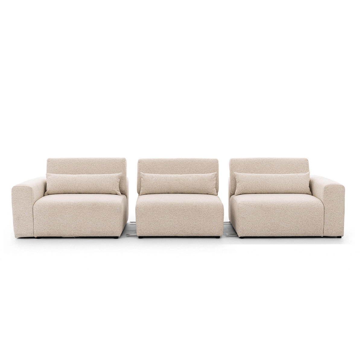 SOFA Velano 3 Sitzplätze Beige - Beige, Holz (314/97/103cm) - Petits-meubles