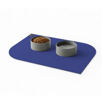 NAPFUNTERLAGE, Öko-Tex, Blattform Blau 40 x 60 cm - Blau, Textil (60/40cm) - SANOZOO