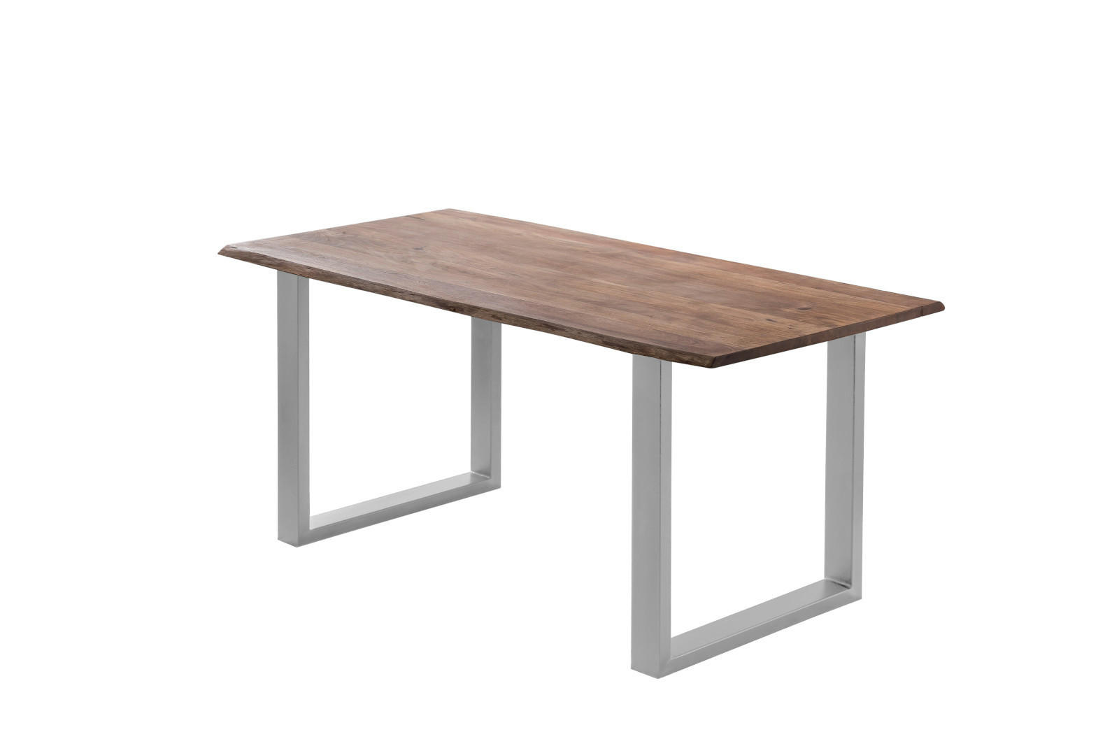 ESSTISCH LAURINA - Beige/Silberfarben, Holz/Metall (100/220/77cm) - SAM