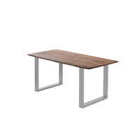 ESSTISCH LAURINA - Beige/Silberfarben, Holz/Metall (90/180/77cm) - SAM