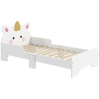 KINDERBETT 140x70 cm DE-14553 mit Einhorn-Design, inkl. Lattenrost Rosa - Weiß, Holzwerkstoff (70/140cm) - ComfortXL