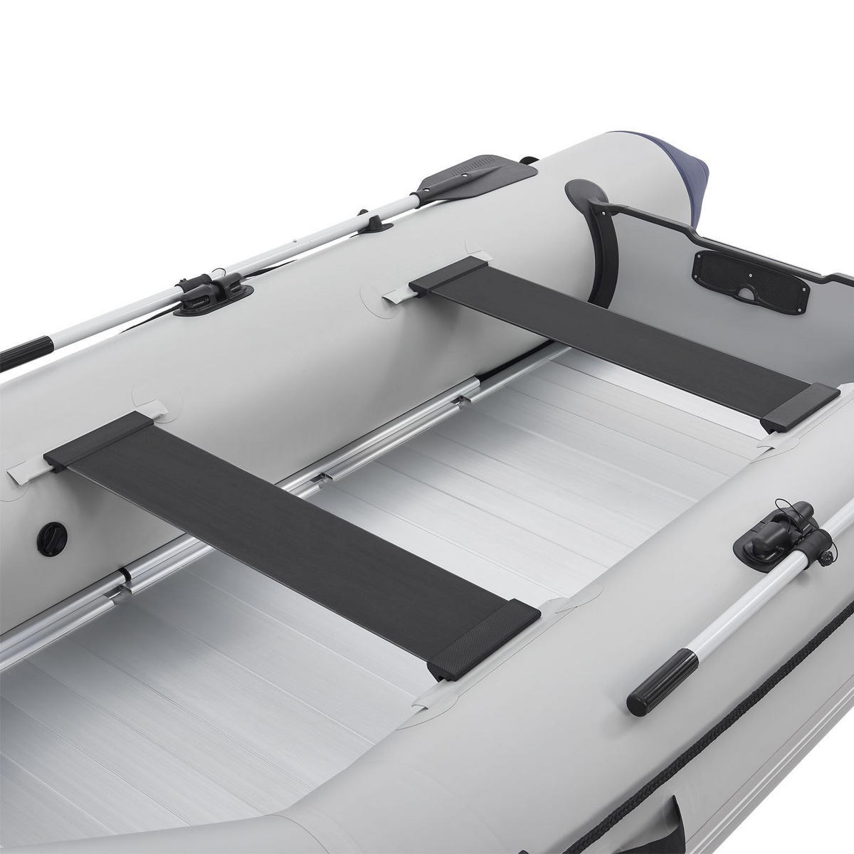 SCHLAUCHBOOT Paddelboot 3,80 m inkl. Tasche & Reparaturset - Grau, Kunststoff (380/170/77cm) - Artsport