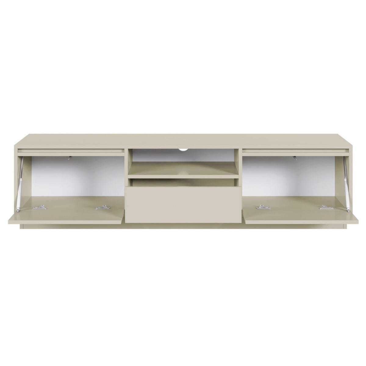 TV-LOWBOARD Evo Greige 154/39/39 cm - Kaschmir, Holzwerkstoff (154/39.4/39cm) - Selsey