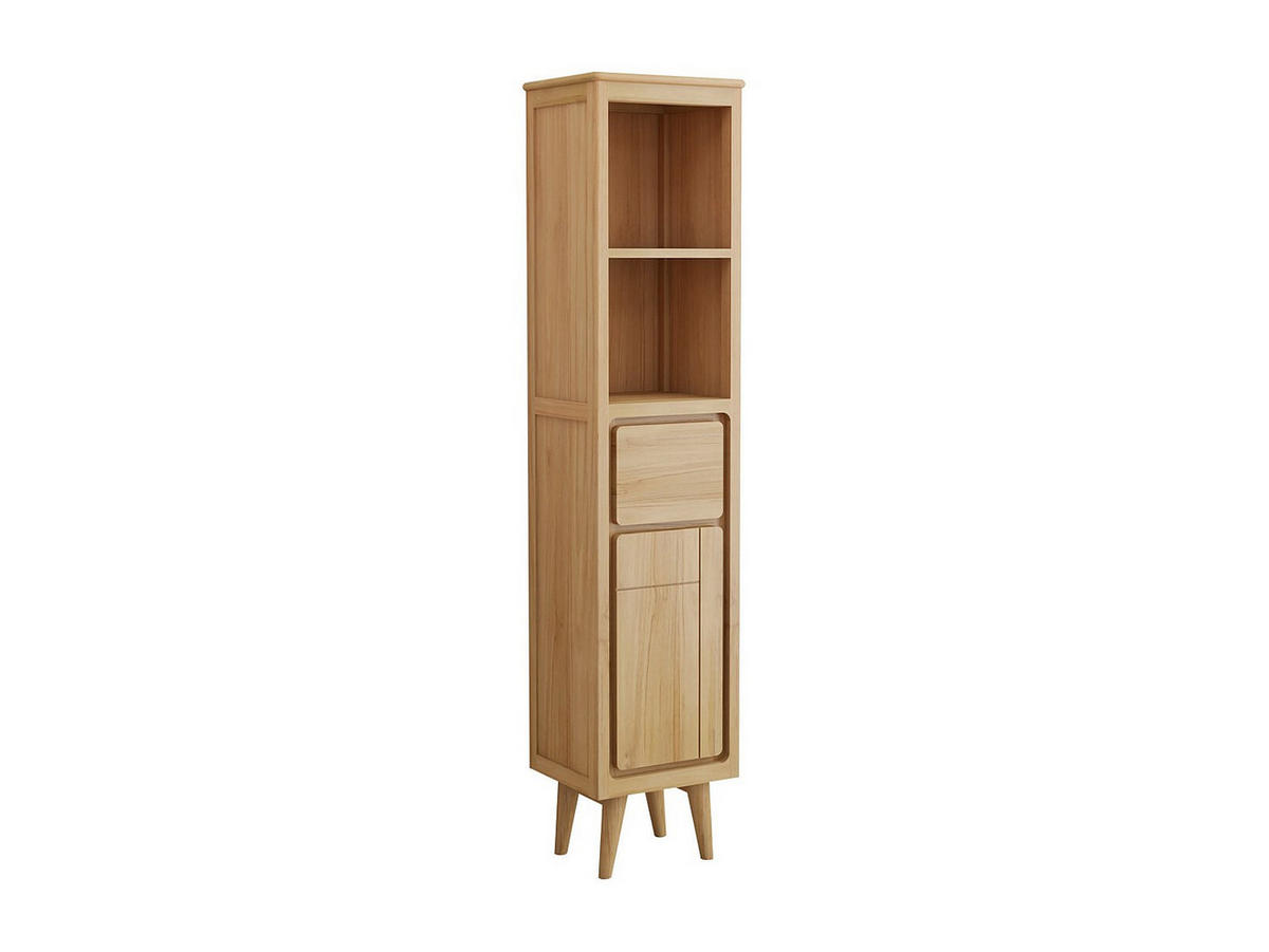 BADSCHRANK - 40 cm x 35 cm - holz - naturfarben hell Bintuni - Naturfarben, Holz (40/180/35cm) - Vente-Unique
