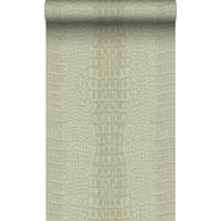 TAPETE Krokodil-Optik 53 cm x 10.05 m - Beige, Papier (53/1000cm) - Origin Wallcoverings
