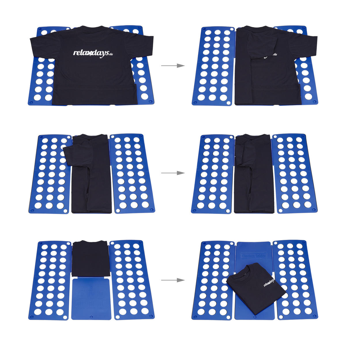 2XFALTBRETT - Dunkelblau, Kunststoff (58.8/70.1/0.2cm) - Relaxdays