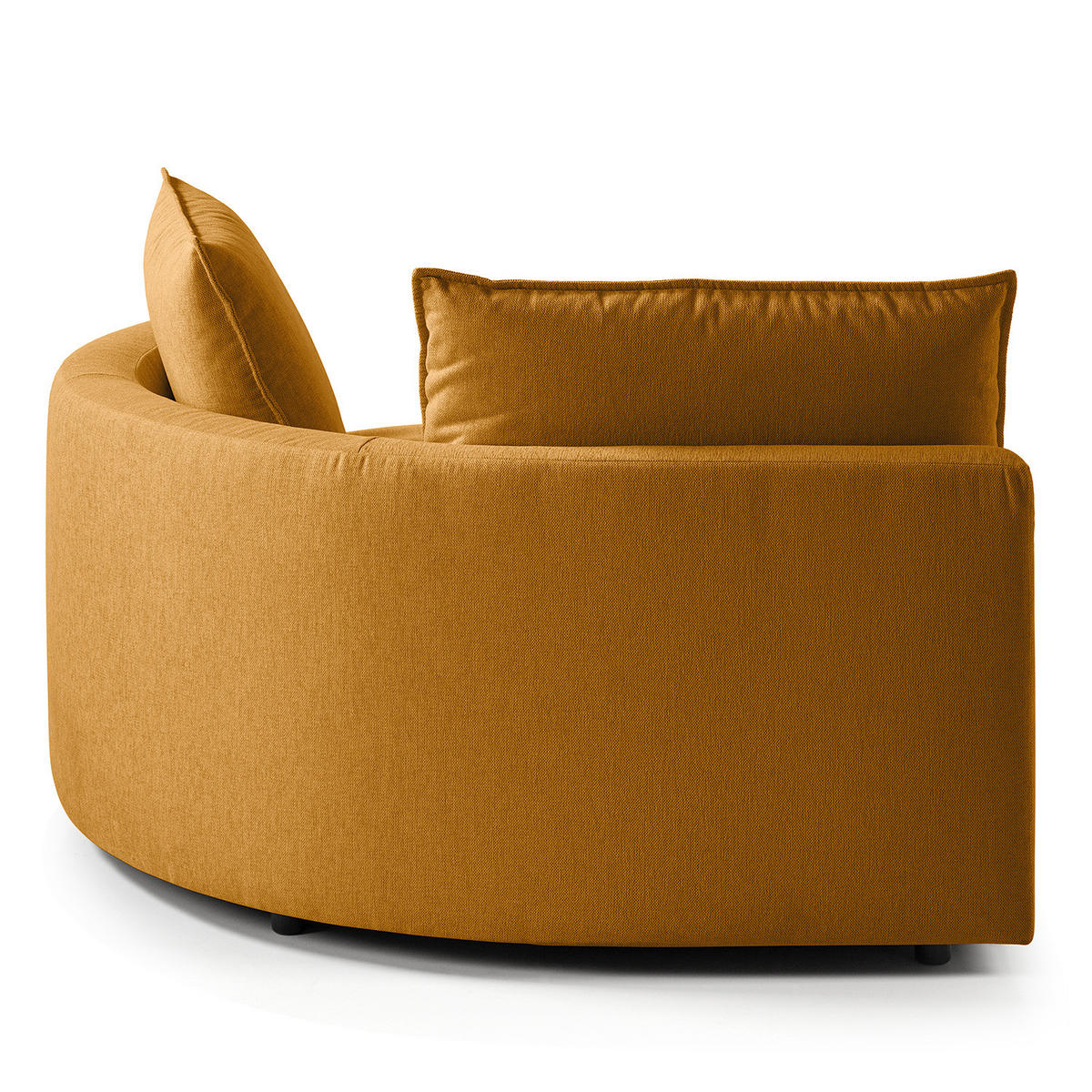 OTTOMANE - modular - Schwarz/Orange, Kunststoff/Textil (126/82/154cm) - home24