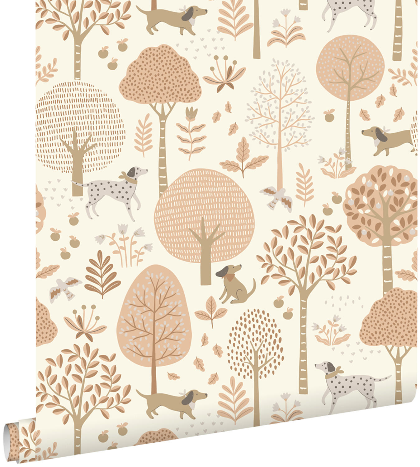 TAPETE Hunde 53 cm x 10.05 m - Weiß, Papier (53/0.1cm) - ESTAhome