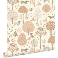 TAPETE Hunde 53 cm x 10.05 m - Weiß, Papier (53/0.1cm) - ESTAhome