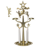 KERZENKARUSSELL Metall 28 cm - Goldfarben, Metall (13.5/28/13.5cm)