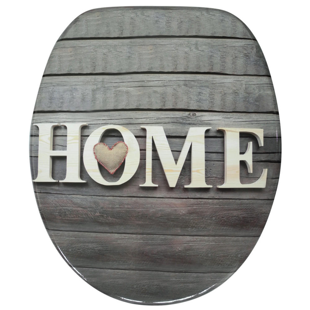 WC-SITZ mit Absenkautomatik Welcome - Braun, Holzwerkstoff (38/6/47cm) - Sanilo