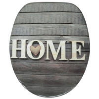 WC-SITZ mit Absenkautomatik Welcome - Braun, Holzwerkstoff (38/6/47cm) - Sanilo