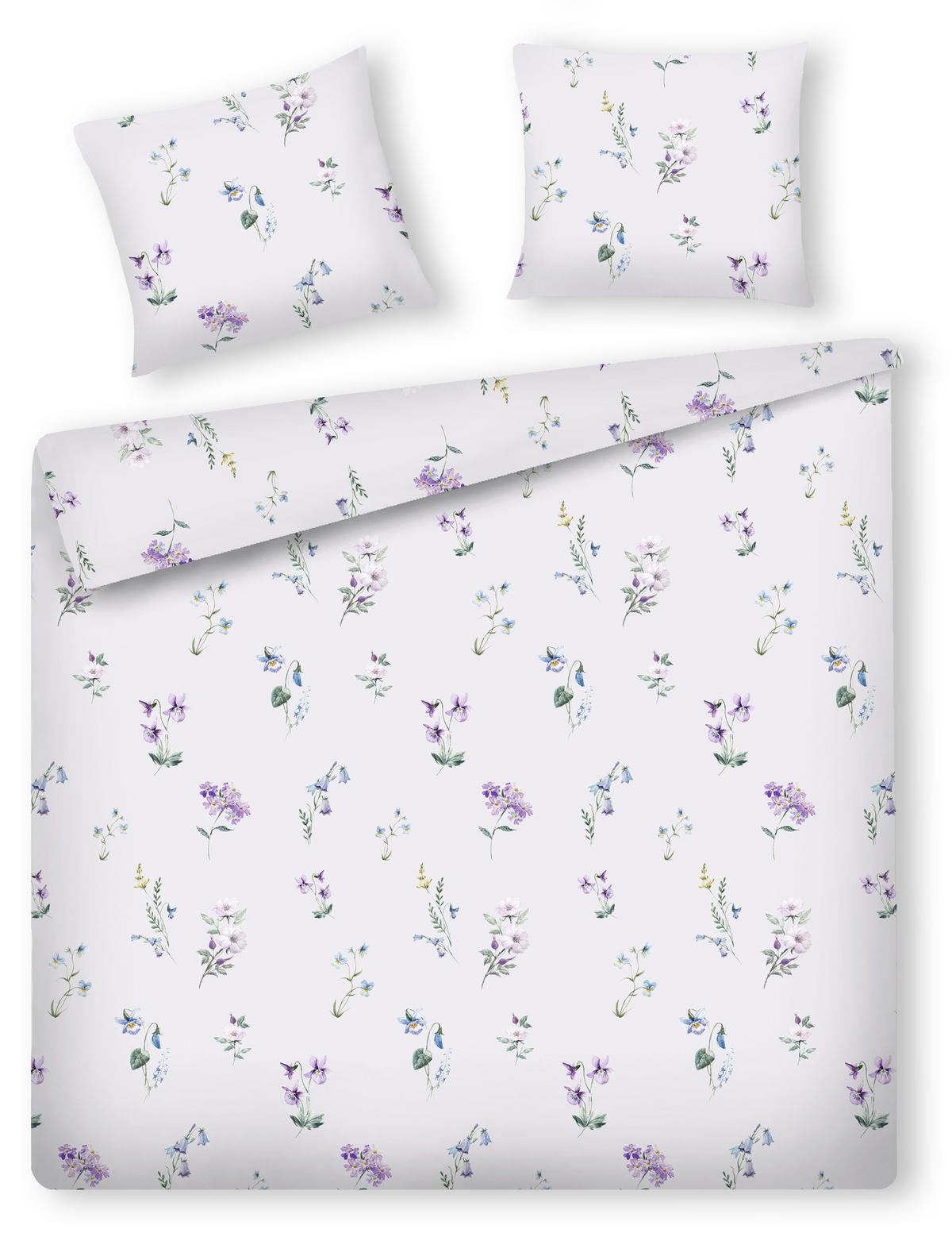 BETTWÄSCHE Agnessa - Violett, Textil (200/220cm) - home&you