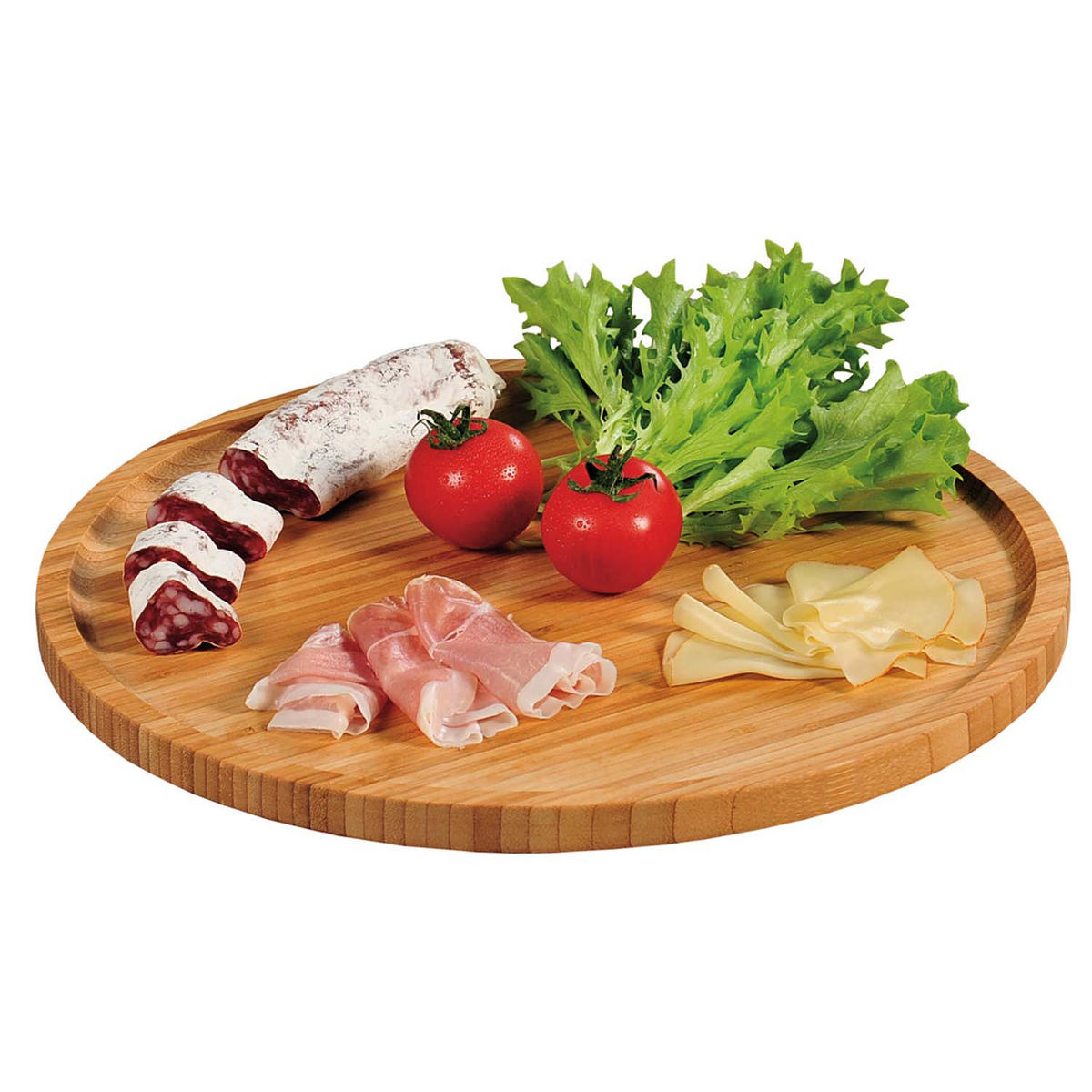 PIZZATELLER, 5 Stück - Bambus - Ø 32cm - Naturfarben, Holz (32cm) - Kesper