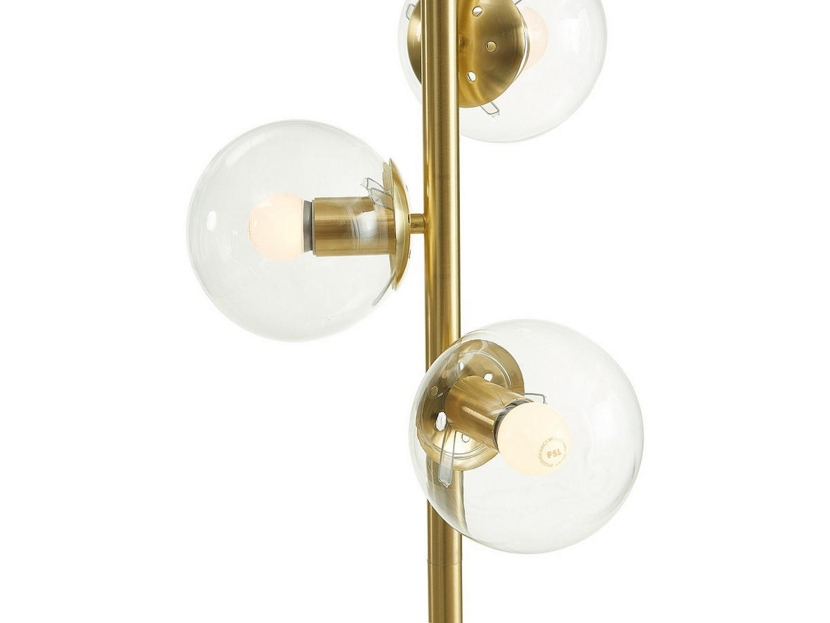 STEHLAMPE - 32 cm x 28 cm - metall - goldfarben Yukon - Goldfarben, Metall (28/32/148cm) - Vente-Unique