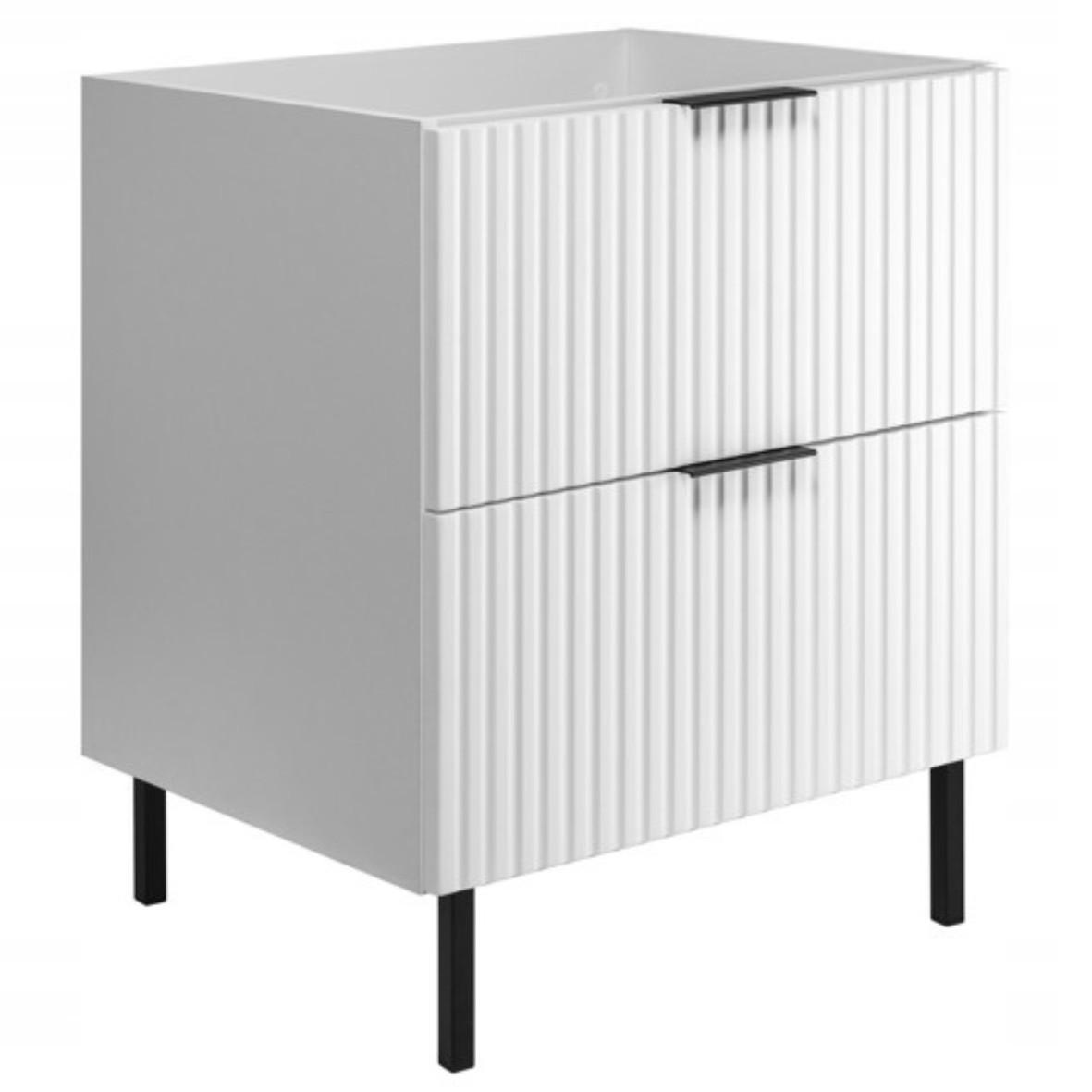 WASCHBECKUNTERSCHRANK FLOW Weiß matt 60/57/46 cm - Weiß, Holzwerkstoff (60/57/46cm) - Rodan