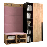 GARDEROBEN-SET 164/184/42 - Pink/Eichefarben, Holz/Kunststoff (164/184/42cm) - MÖBEL KRYSPOL