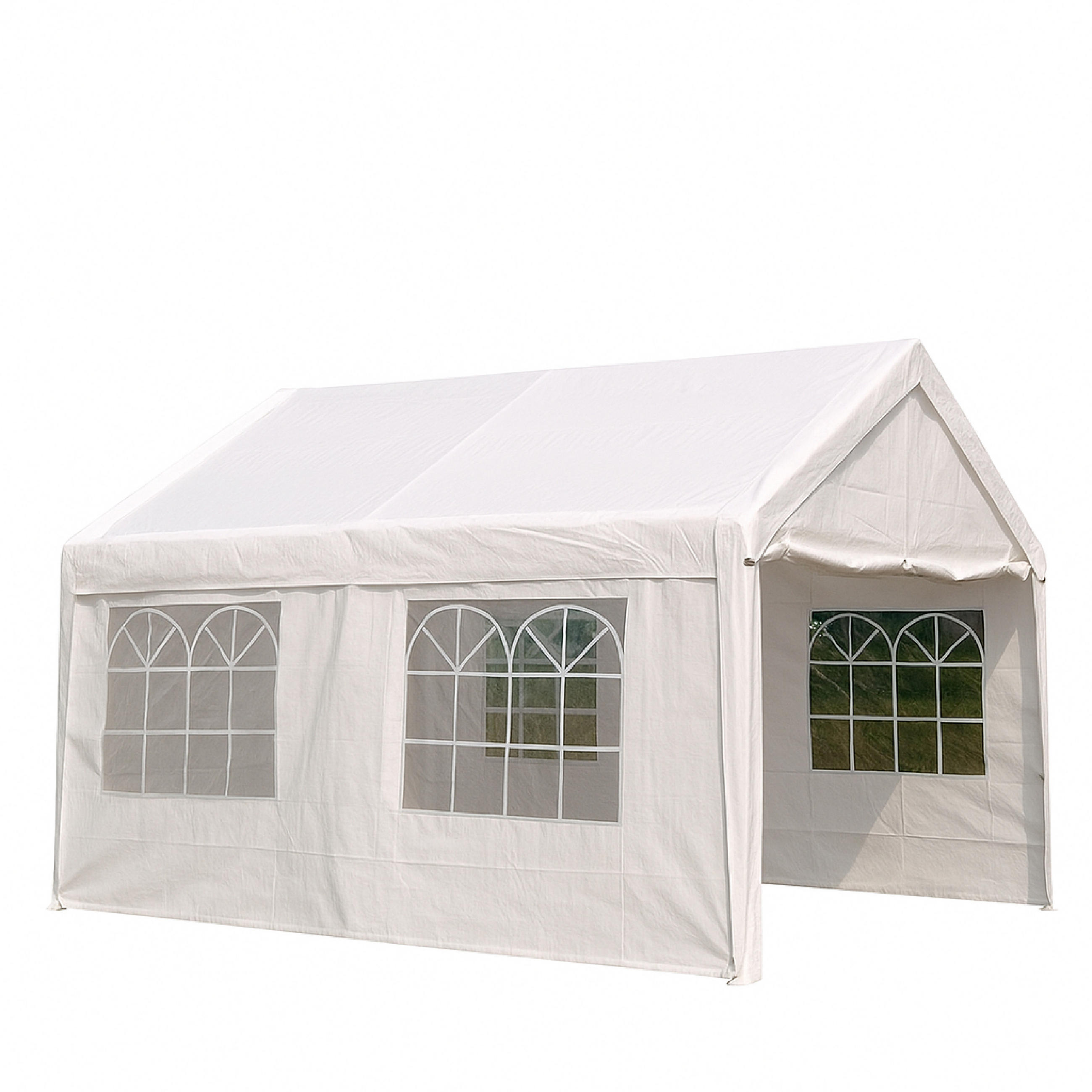 DACHPLANE Livingston - Zeltabdeckung für 3x4 Meter, PVC weiss 480g/m². BxTxH: 400x300x285 cm - Weiß, Kunststoff (400/0.3/300cm) - TPFGarden