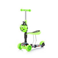 ROLLER Rutscher Kiddy 2 in 1 hellgrün Höhe einstellbar 3 Räder mit Licht - Grün, Kunststoff (56/15/27cm) - Chipolino